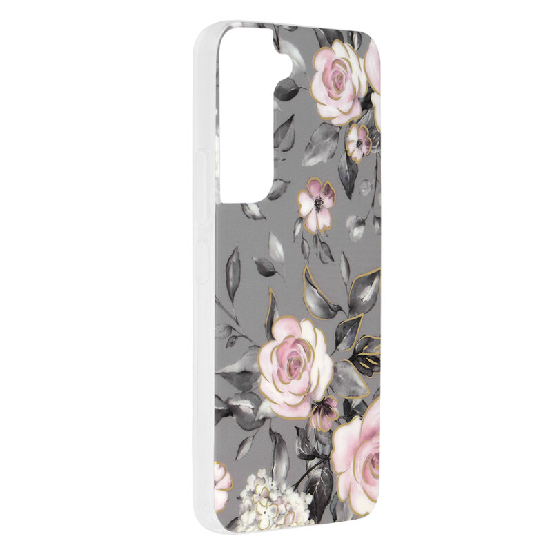 Husa Samsung Galaxy S22 5G Techsuit Marble, Bloom of Ruth Gray