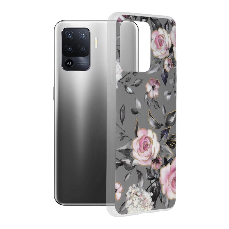 Husa Oppo Reno5 Lite Techsuit Marble, Bloom of Ruth Gray