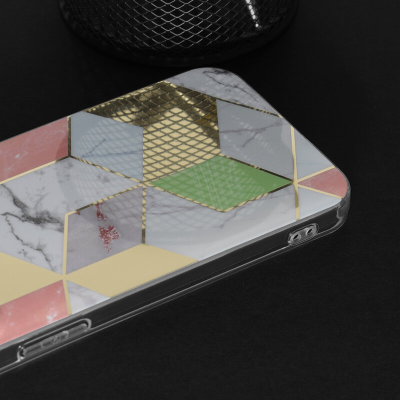 Husa Realme C21Y Techsuit Marble, mov
