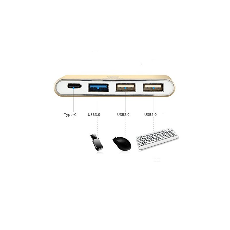 Hub Baseus Sharp Series - Rose Gold