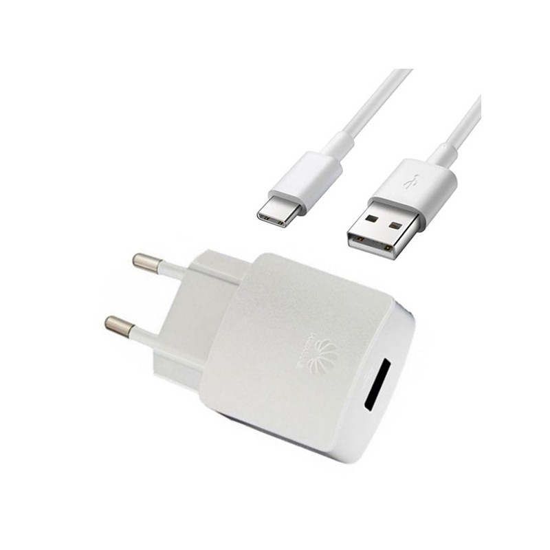 Incarcator Priza Original Huawei AP32 Blister + Cablu de Date USB Type-C - Alb