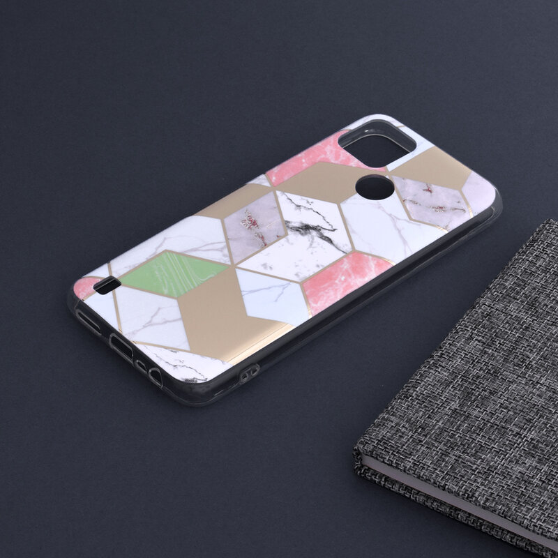 Husa Realme C21Y Techsuit Marble, mov