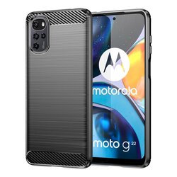 Husa Motorola Moto G22 Techsuit Carbon Silicone, negru