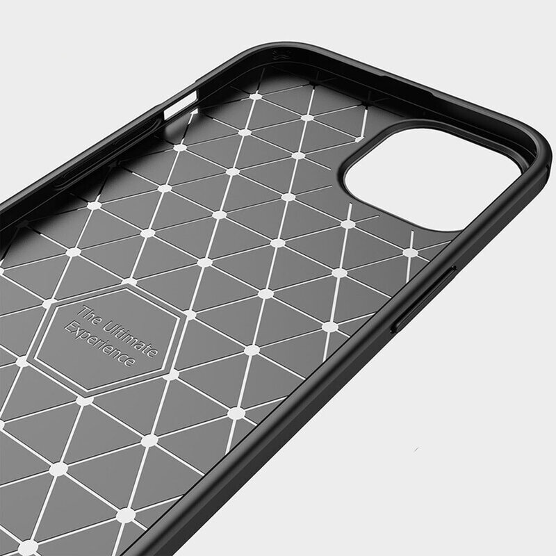 Husa iPhone 14 Techsuit Carbon Silicone, negru
