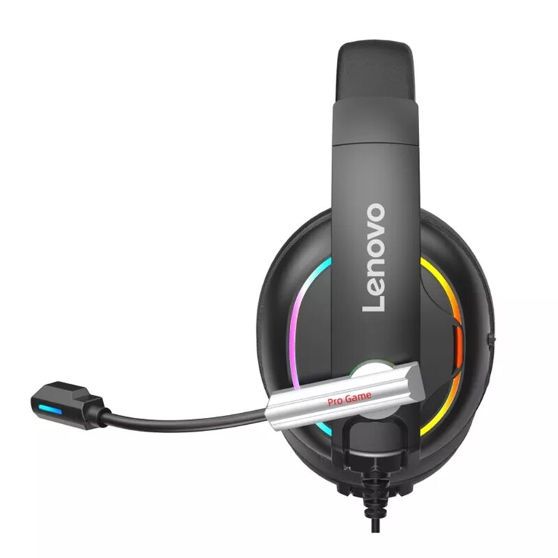 Casti RGB gaming cu microfon noise canceling Lenovo HU75