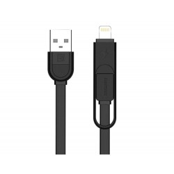 Cablu De Date 2in1Lightning/ Micro-USB Remax RC-033t  - Negru