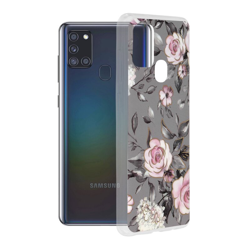 Husa Samsung Galaxy A21s Techsuit Marble, Bloom of Ruth Gray