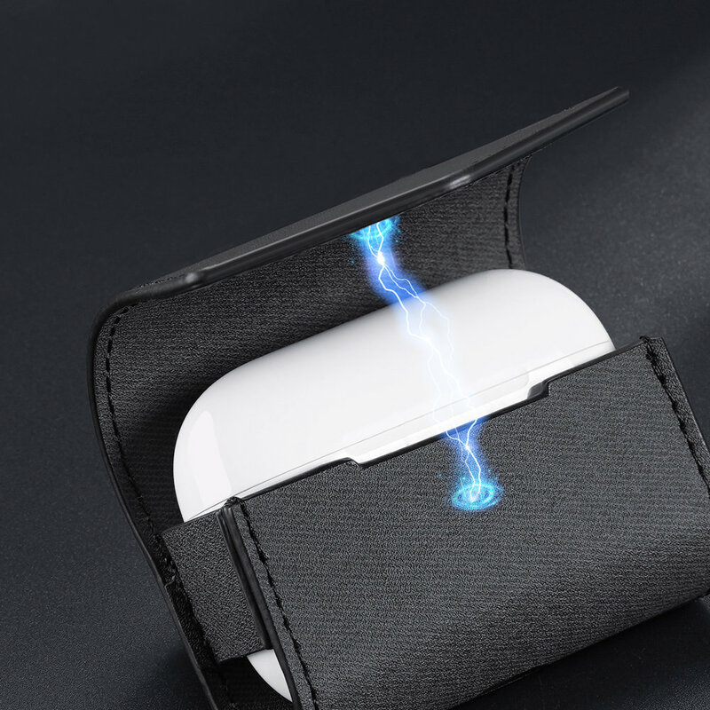 Husa AirPods 3 Dux Ducis Mix Series din piele sintetica, negru