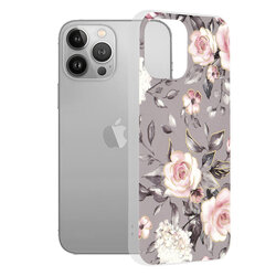 Husa iPhone 13 Pro Max Techsuit Marble, Bloom of Ruth Gray
