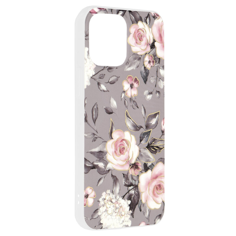 Husa iPhone 13 Pro Max Techsuit Marble, Bloom of Ruth Gray