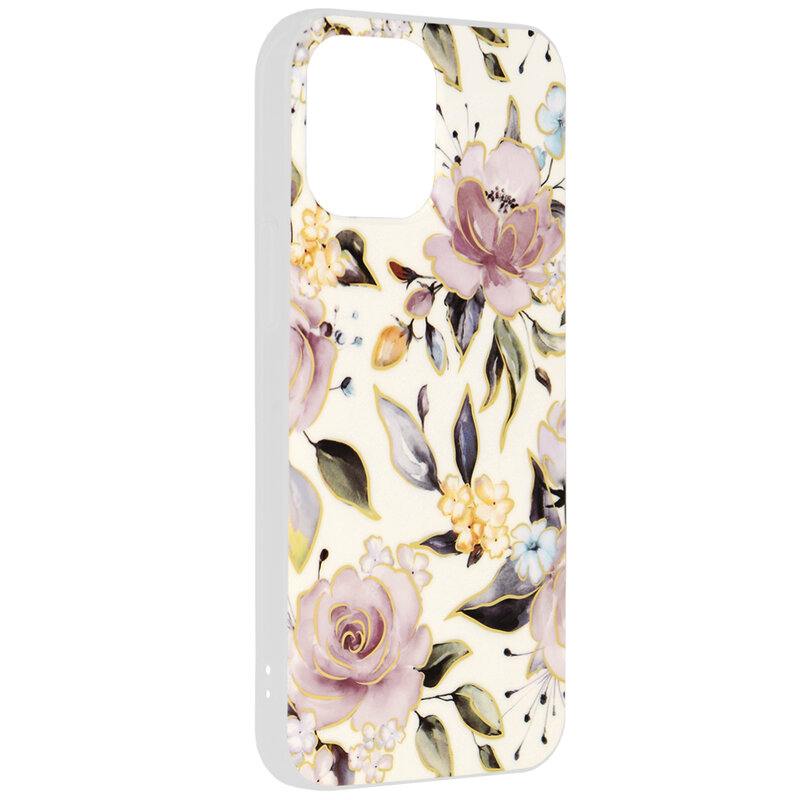 Husa iPhone 13 Pro Max Techsuit Marble, Chloe White
