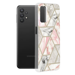 Husa Samsung Galaxy A32 5G Techsuit Marble, roz