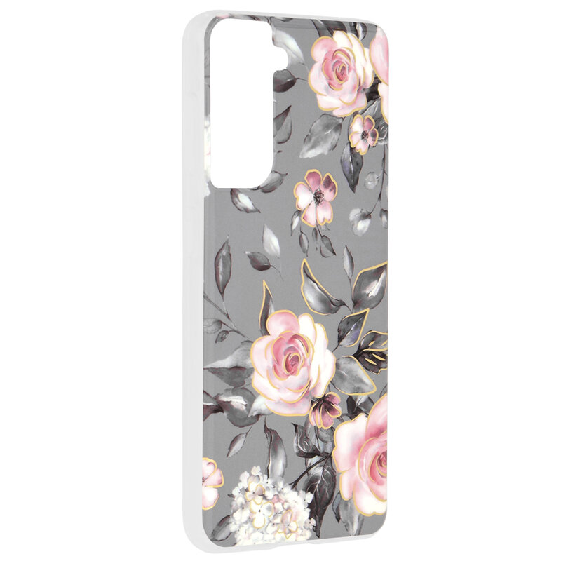 Husa Samsung Galaxy S21 5G Techsuit Marble, Bloom of Ruth Gray