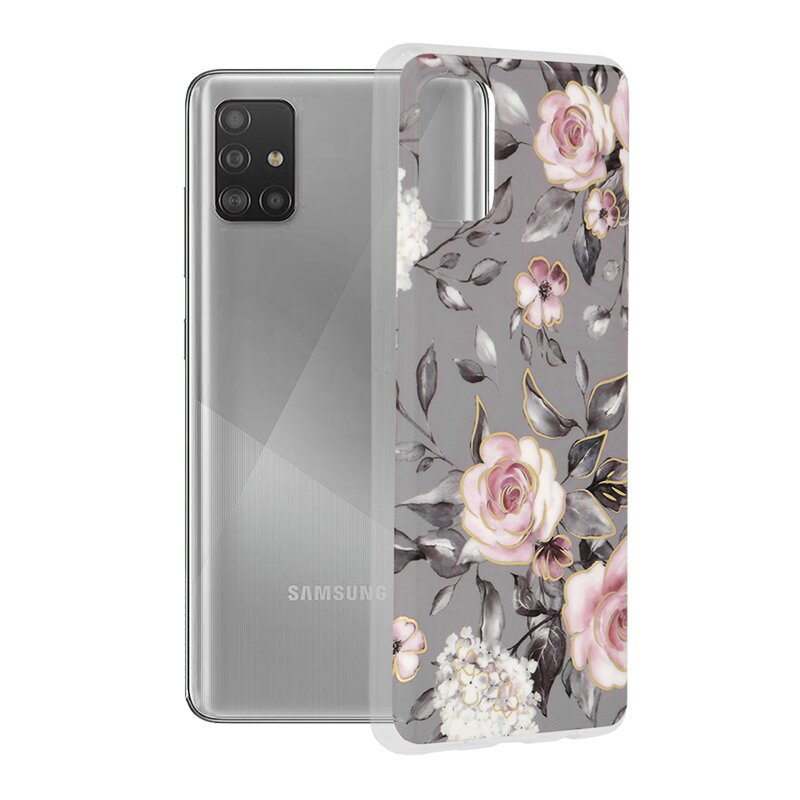 Husa Samsung Galaxy A51 4G Techsuit Marble, Bloom of Ruth Gray