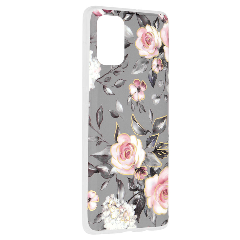 Husa Samsung Galaxy A71 4G Techsuit Marble, Bloom of Ruth Gray