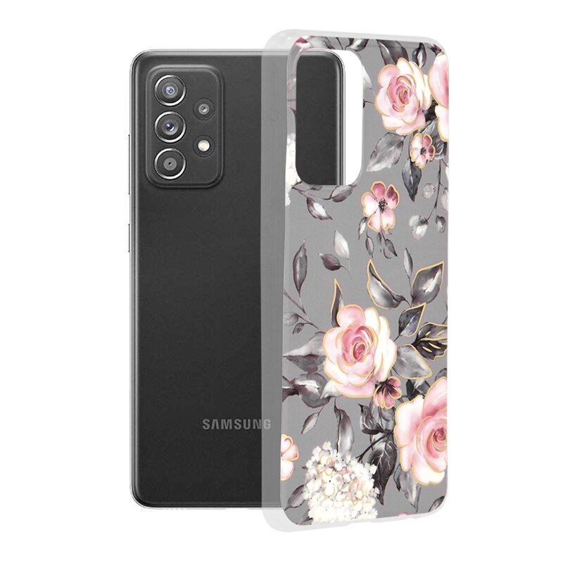 Husa Samsung Galaxy A52 4G Techsuit Marble, Bloom of Ruth Gray