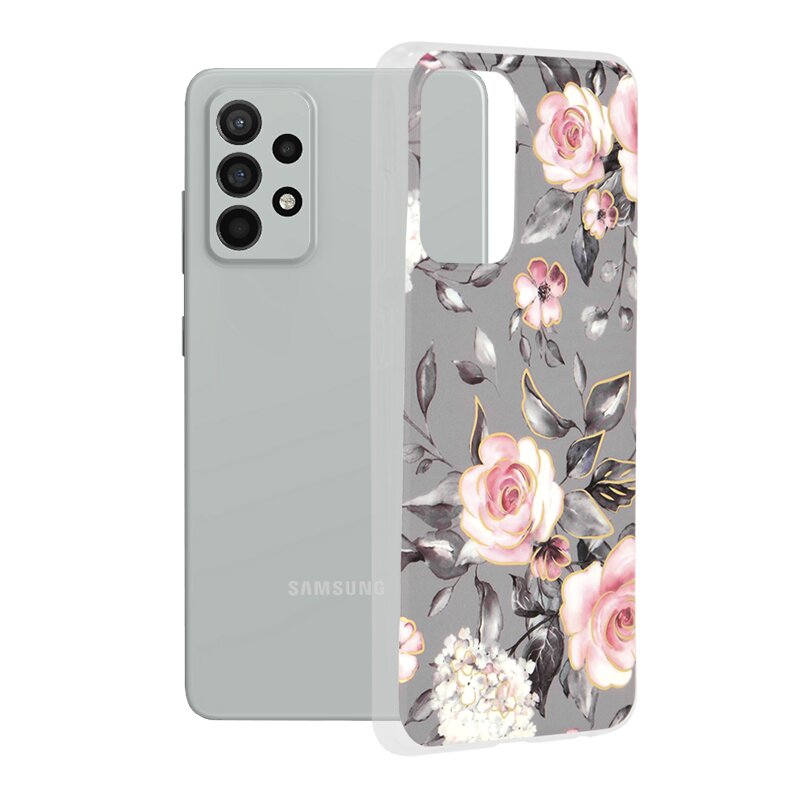 Husa Samsung Galaxy A52s 5G Techsuit Marble, Bloom of Ruth Gray