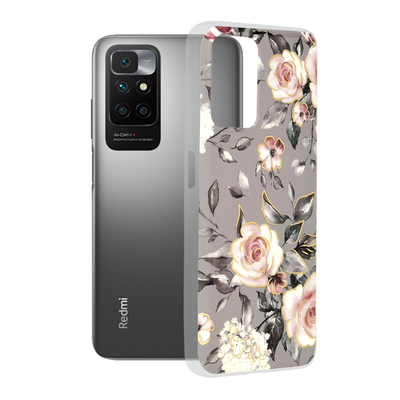 Husa Xiaomi Redmi 10 Techsuit Marble, Bloom of Ruth Gray