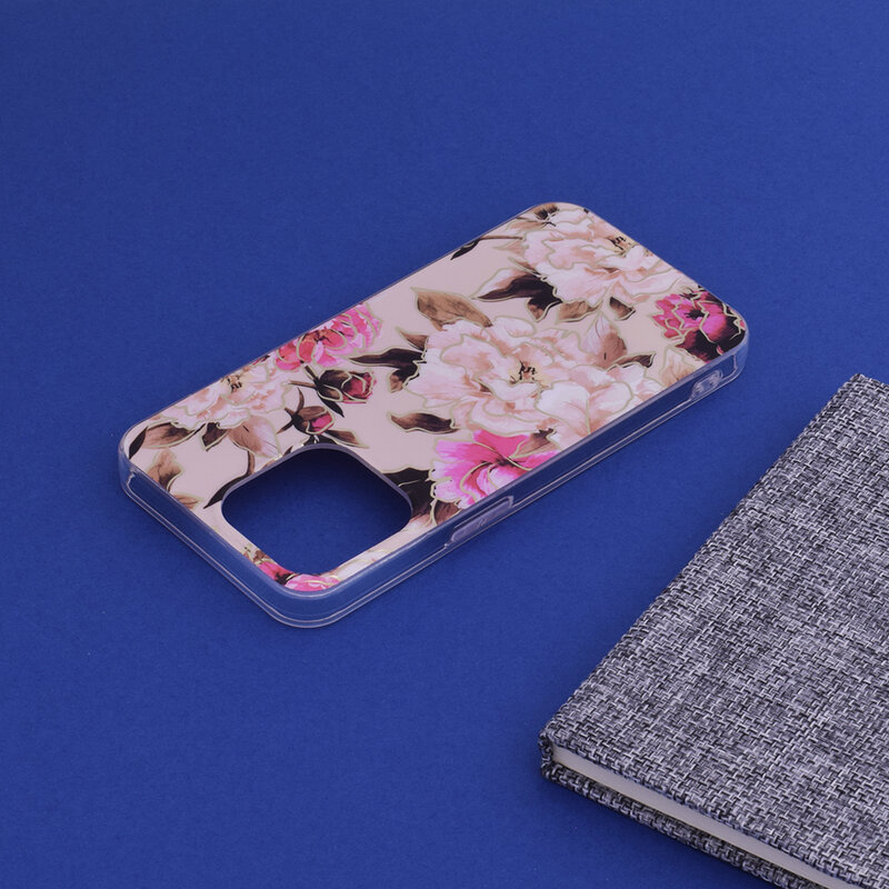 Husa iPhone 13 Pro Techsuit Marble, Mary Berry Nude