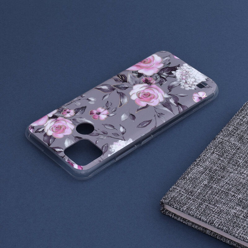 Husa Realme C21Y Techsuit Marble, Bloom of Ruth Gray