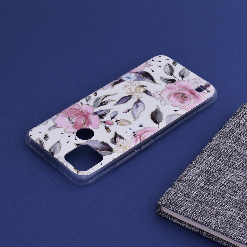 Husa Realme C21Y Techsuit Marble, Chloe White