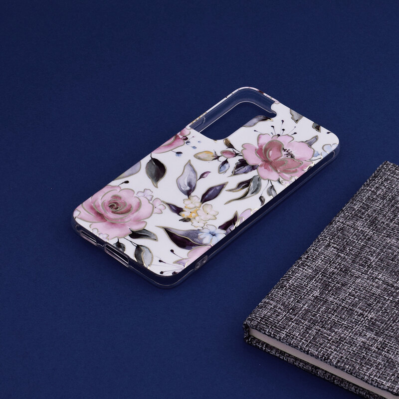 Husa Samsung Galaxy S22 5G Techsuit Marble, Chloe White