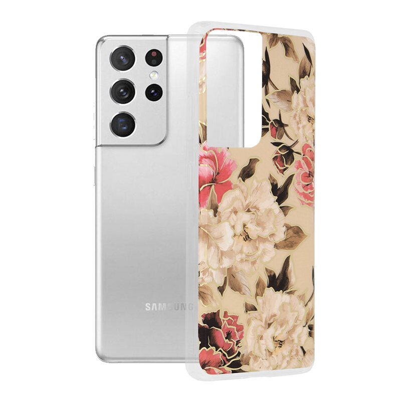 Husa Samsung Galaxy S21 Ultra 5G Techsuit Marble, Mary Berry Nude