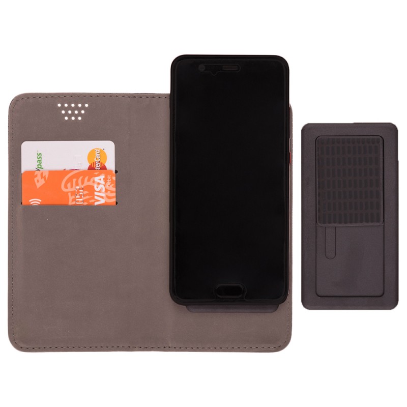 Husa Smart Book pentru telefoane intre 4.5 - 4.7 inch - Flip Albastru