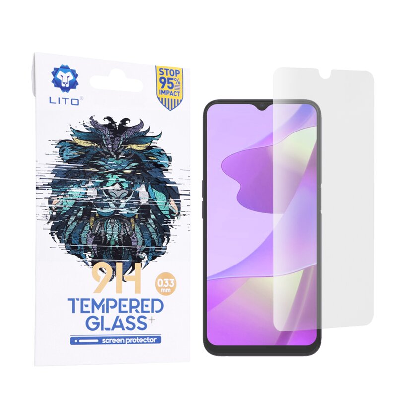 Folie sticla Oppo A54s Lito 9H Tempered Glass, clear