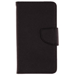 Husa flip carte cu inchidere magnetica pentru telefoane intre 5.3 - 5.8 inch - Negru MyFancy
