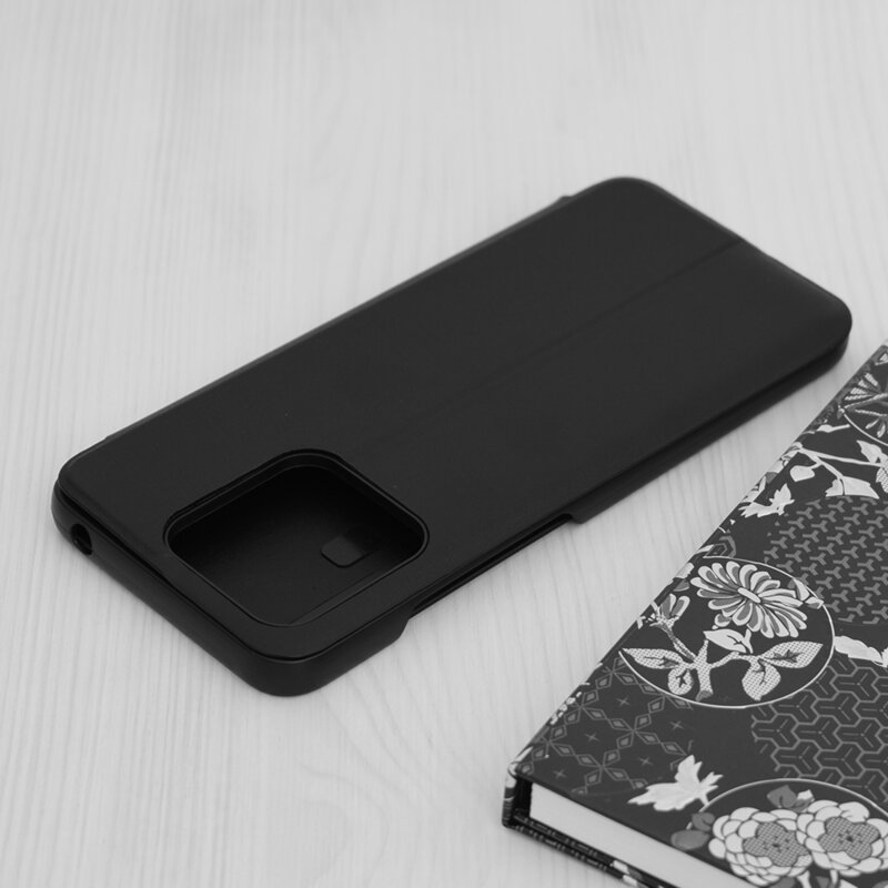 Husa Xiaomi Redmi 10C Eco Leather View flip tip carte, negru