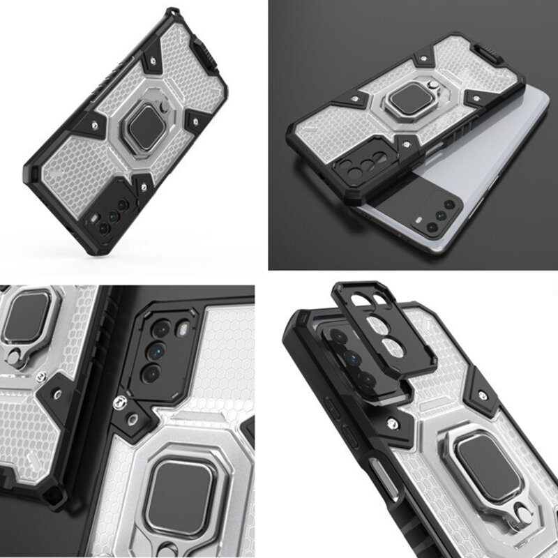 Husa antisoc Xiaomi Poco M3 Techsuit Honeycomb, albastru