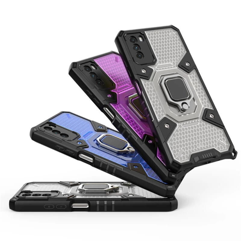 Husa antisoc Xiaomi Poco M3 Techsuit Honeycomb, albastru