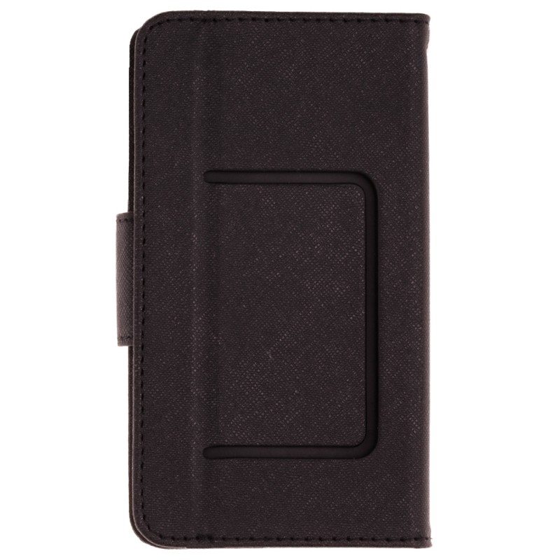 Husa flip carte cu inchidere magnetica pentru telefoane intre 4.3 - 4.8 inch - Negru MyFancy