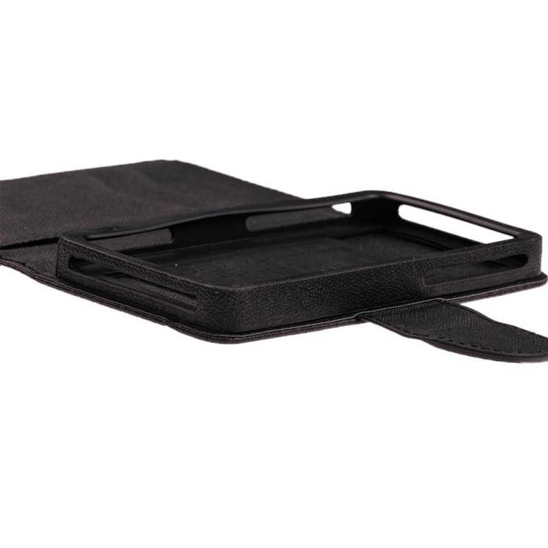 Husa flip carte cu inchidere magnetica pentru telefoane intre 4.3 - 4.8 inch - Negru MyFancy