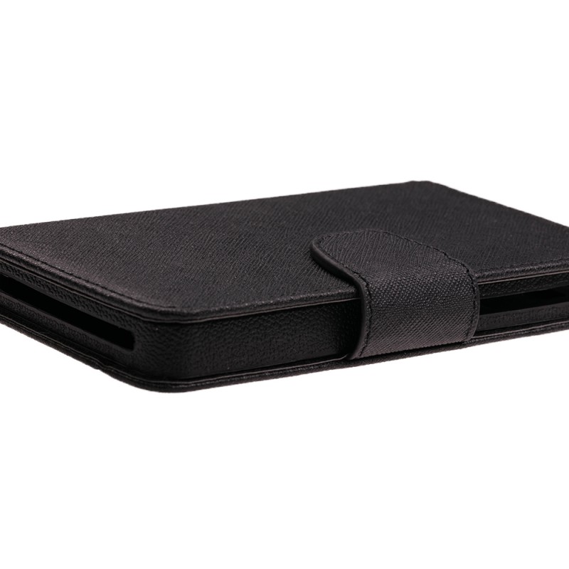 Husa flip carte cu inchidere magnetica pentru telefoane intre 4.3 - 4.8 inch - Negru MyFancy