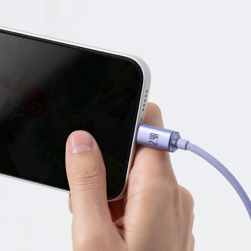 Cablu Fast Charging USB la Lightning Baseus 2.4A, 2m, CAJY000105