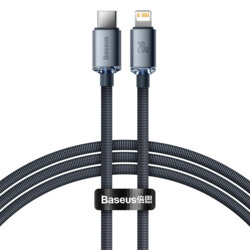Cablu USB-C Lightning Baseus 20W, 1.2m, negru, CAJY000201