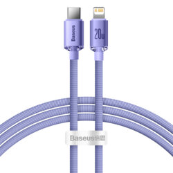 Cablu USB-C Lightning Baseus 20W, 2m,  mov, CAJY000305