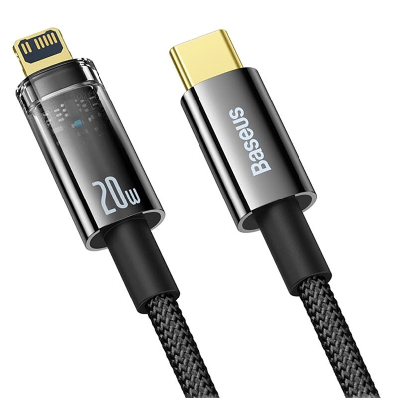 Cablu USB-C la Lightning Baseus 20W, 1m, negru, CATS000001