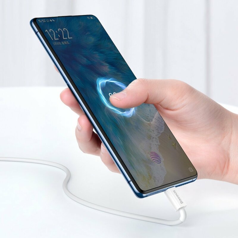 Cablu de date USB la Micro-USB Baseus, 2A, 1m, alb, CAMYS-02