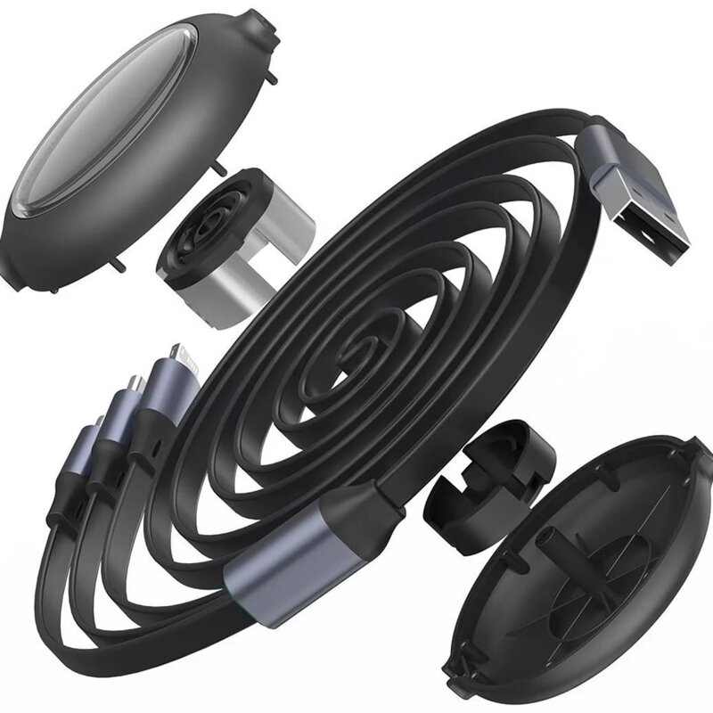 Cablu date Type-C, Micro-USB, Lightning Baseus, 1.2m, negru, CAMLT-MJ01