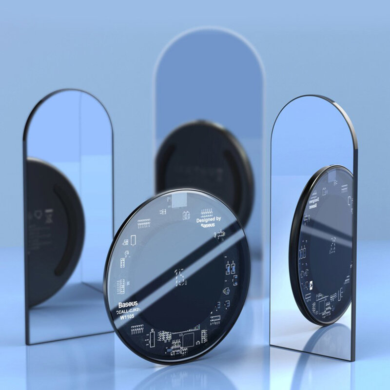 Incarcator wireless Baseus 15W, transparent, WXJK-BA02