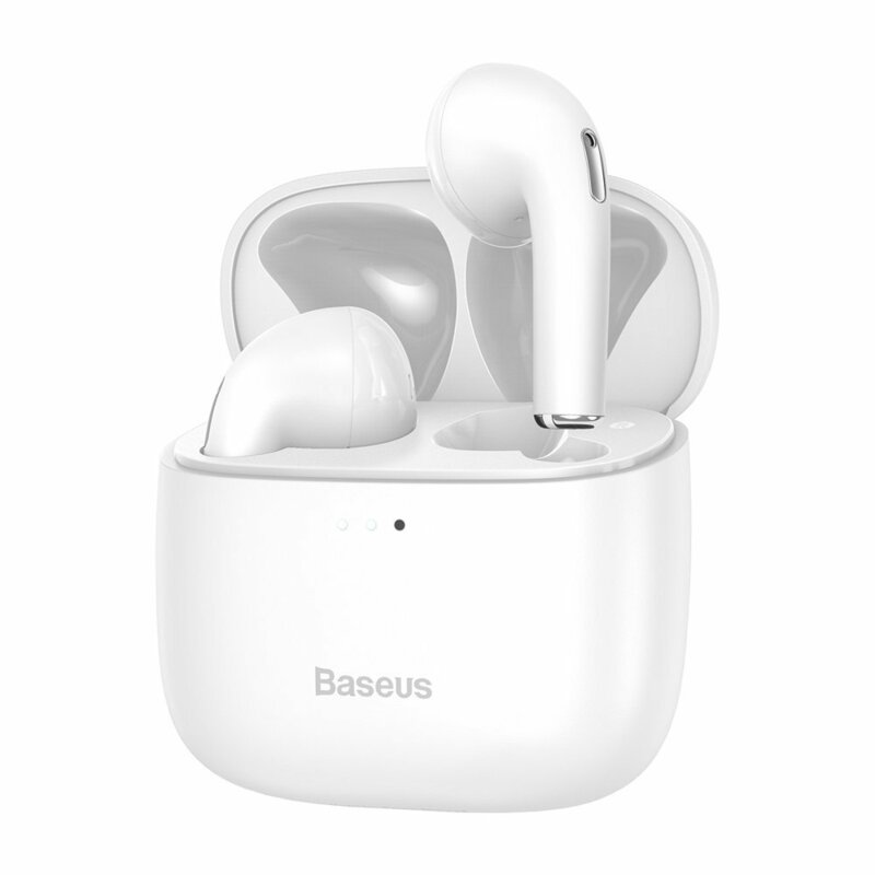 Casti Bluetooth TWS waterproof Bowie E8 Baseus, alb, NGE8-02