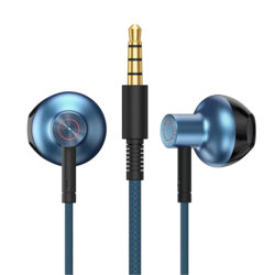 Casti cu fir in-ear Baseus, Jack 3.5mm, 1.2m, albastru, NGH19-03