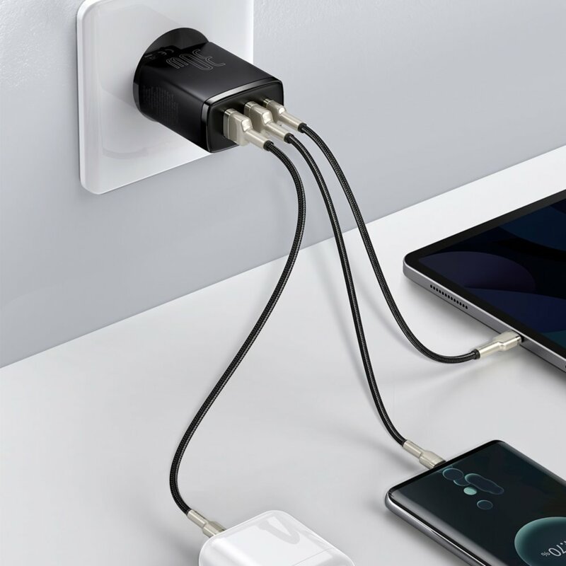 Incarcator priza USB, Type-C 30W Baseus, negru, CCXJ-E01