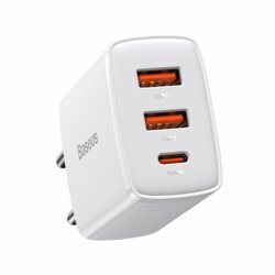 Incarcator priza USB, Type-C 30W Baseus, alb, CCXJ-E02