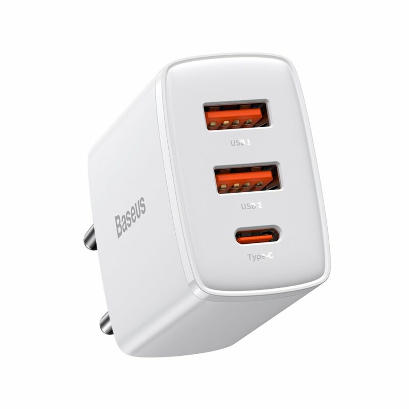 Incarcator priza USB, Type-C 30W Baseus, alb, CCXJ-E02