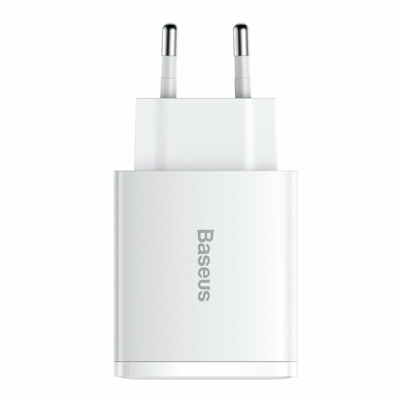 Incarcator priza USB, Type-C 30W Baseus, alb, CCXJ-E02