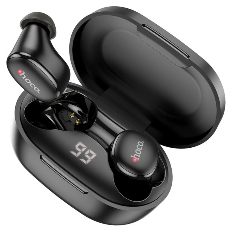 Casti wireless stereo, earbuds Bluetooth TWS Hoco EW11, negru